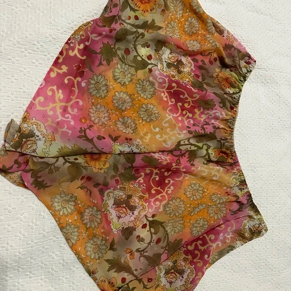 VICTORIAS SECRET 2PC FLORAL NIGHT SET SHORTS/ TANK L - Picture 4 of 7